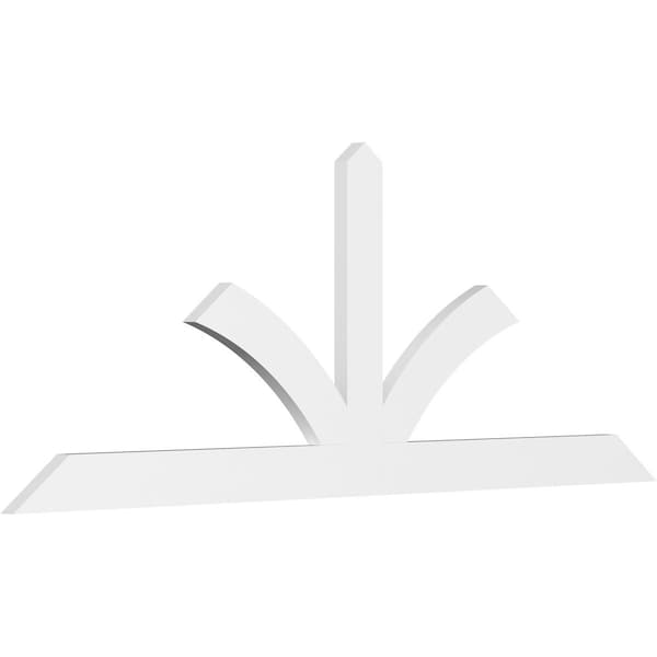 Ekena Millwork Richland Architectural Grade PVC Gable Bracket, 108"W x 40 1/2"H x 2"D x 6"F, 9/12 Pitch GBP108X41X0206RIC00 - main